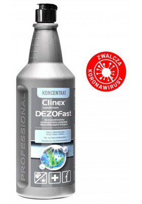 Profesjonalny koncentrat do mycia i dezynfekcji CLINEX Dezofast 1L, bakteriobójczy, wirusobójczy, grzybobójczy, skoncentrowany