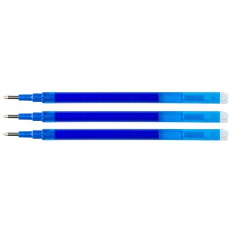 Wkład do długopisu wymazywalnego Q-CONNECT, 1,0mm, 3szt., zawieszka, niebieski