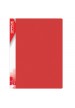 Teczka ofertowa OFFICE PRODUCTS, PP, A4, 620mikr., 30 koszulek, czerwona