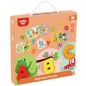 Tooky toy drewniane puzzle montessori układanka nauka alfabetu liter słów alfabet grube klocki 26 el.