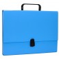 Teczka-pudełko office products, pp, a4/5cm, z rączką i zamkiem, niebieska