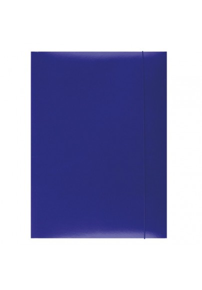 Teczka z gumką OFFICE PRODUCTS, karton, A4, 300gsm, 3-skrz., niebieska