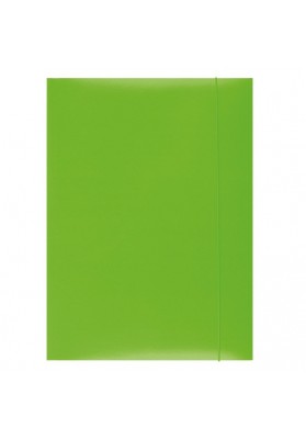 Teczka z gumką OFFICE PRODUCTS, karton, A4, 300gsm, 3-skrz., zielona