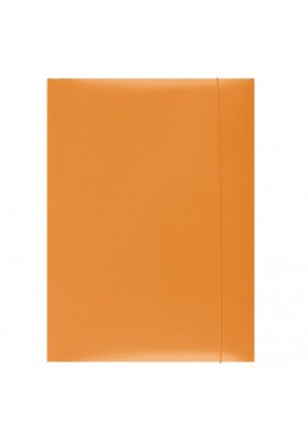 Teczka z gumką OFFICE PRODUCTS, karton, A4, 300gsm, 3-skrz., pomarańczowa
