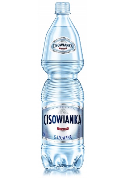 Woda cisowianka, gazowana, butelka plastikowa, 1,5l - 6 szt
