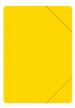 Teczka z gumką OFFICE PRODUCTS, A4, PP, 500mikr., 3-skrz., żółta