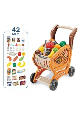 Woopie wózek sklepowy dla dzieci ruchome elementy + 42 akc.