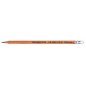 Ołówek drewniany z gumką donau, hb, naturalny - 12 szt