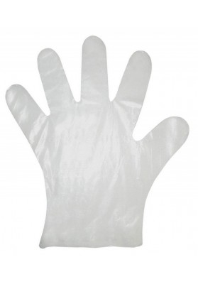 Rękawice ochronne, foliowe, HDPE, 100szt., transparentne