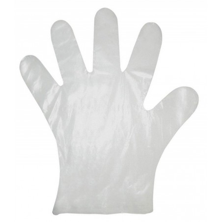 Rękawice ochronne, foliowe, HDPE, 100szt., transparentne