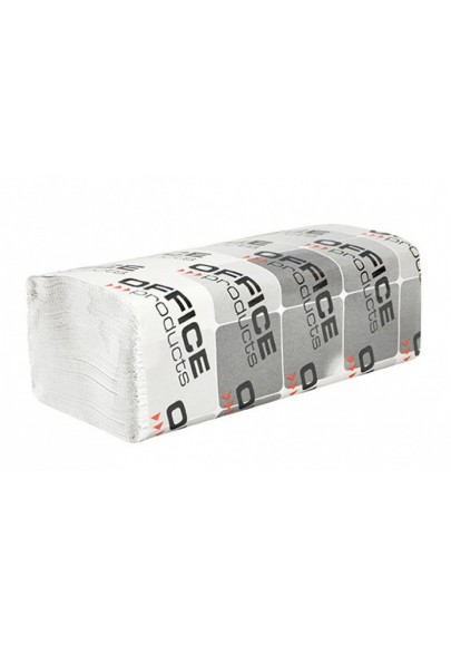 Ręczniki składane zz makulaturowe office products, 1-warstwowe, 4000 listków, 20szt., białe