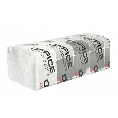 Ręczniki składane zz makulaturowe office products, 1-warstwowe, 4000 listków, 20szt., białe