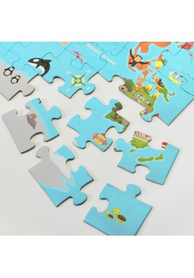 Classic world puzzle mapa świata kontynenty 48 el.