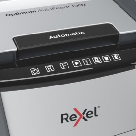 Niszczarka automatyczna REXEL OPTIMUM AUTOFEED+ 100M, P-5, 100 kart., 34l, czarna