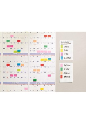 Zakładki indeksujące Post-it® (680-P5), zestaw promocyjny, 25,4x43,2mm, 3x50 + 2x50 GRATIS, mix kolorów