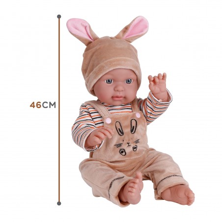 Woopie royal lalka bobas w ubranku króliczek 46 cm