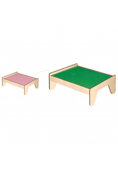 Viga drewniany stół dla dzieci na kolejkę i klocki