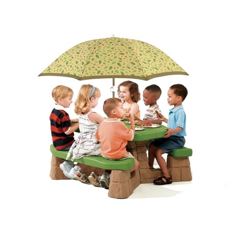 Step2 stół - stolik piknikowy z parasolem