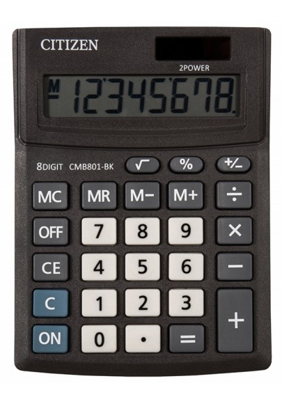 Kalkulator biurowy citizen cmb801-bk business line, 8-cyfrowy, 137x102mm, czarny