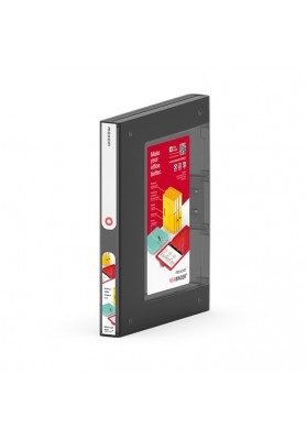 Folder new binder moxom, plastikowy, a4/35mm, transparentny ciemny