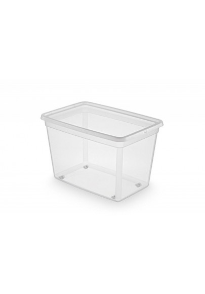 Pojemnik do przechowywania moxom basestore box, na kółkach, 60l, (580 x 390 x 350mm), transparentny