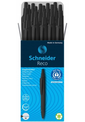 Długopis automatyczny SCHNEIDER Reco czarny, M, niebieski