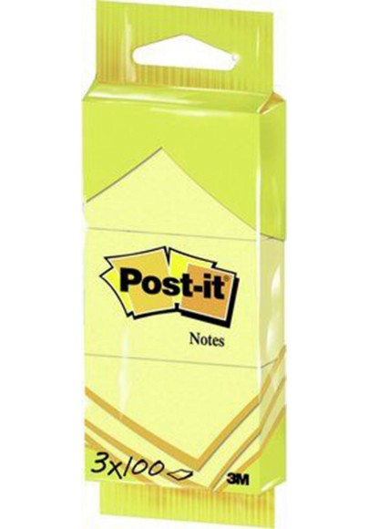 Bloczki samoprzylepne Post-it® (6810), 38x51mm, 3x100 kart., żółte