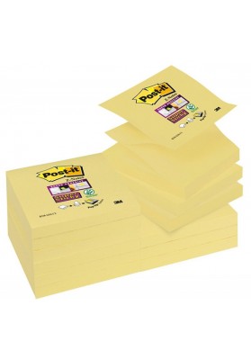 Bloczek samoprzylepny POST-IT® Super sticky Z-Notes (R330-12SS-CY), 76x76mm, 1x90 kart., żółty