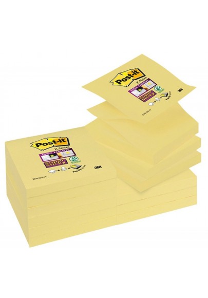 Karteczki samoprzylepne post-it® super sticky z-notes (r330-12ss-cy), 76x76mm, 1x90 kart., żółte