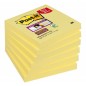 Karteczki samoprzylepne post-it® super sticky (654-p6sscy-eu), 76x76mm, 5+1x90 kart., żółte, 1 bloczek gratis