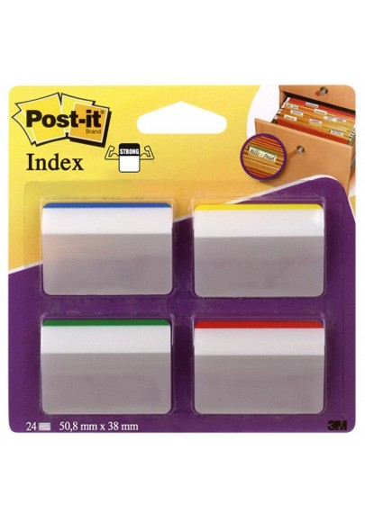 Zakładki indeksujące POST-IT® do archiwizacji (686-A1), PP, wygięte, 50,8x38mm, 4x6 kart., mix kolorów