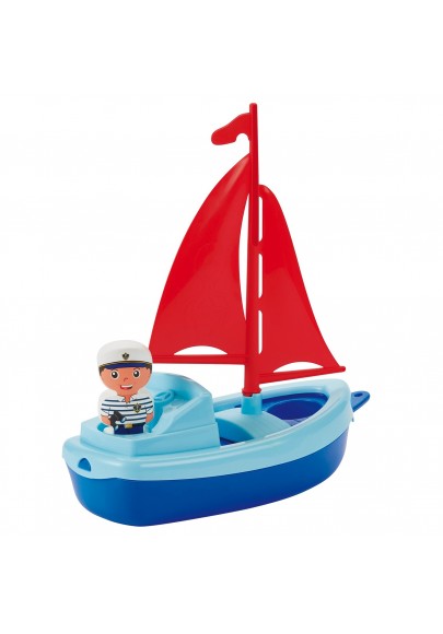 Ecoiffier mini łódka motorówka statek do wanny piasku 22cm