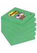 Bloczek samoprzylepny POST-IT® Super Sticky (654-6SS-AW), 76x76mm, 1x90 kartek, zielony