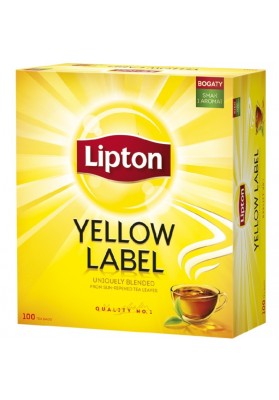 Herbata lipton yellow label, 100 torebek, z zawieszką