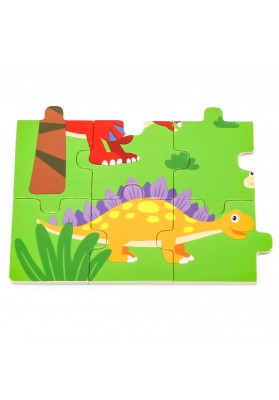 Viga drewniane puzzle dinozaury 24 elementy