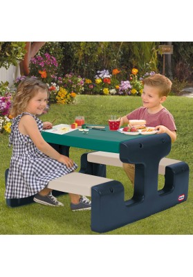 Little tikes stolik piknikowy dla dzieci niebiesko-zielony do ogrodu