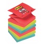 Karteczki samoprzylepne POST-IT® Super sticky Z-Notes (R330-6SS-JP), 76x76mm, 6x90 kart., paleta Bora Bora