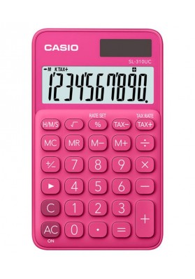 Kalkulator kieszonkowy CASIO SL-310UC-RD-BOX, 10-cyfrowy, 70x118mm, czerwony, box