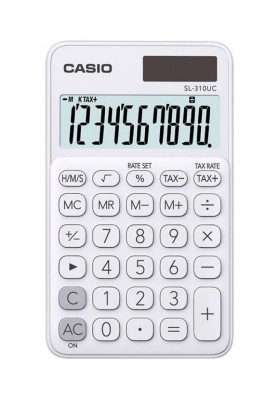 Kalkulator kieszonkowy CASIO SL-310UC-WE-BOX, 10-cyfrowy, 70x118mm, biały, box