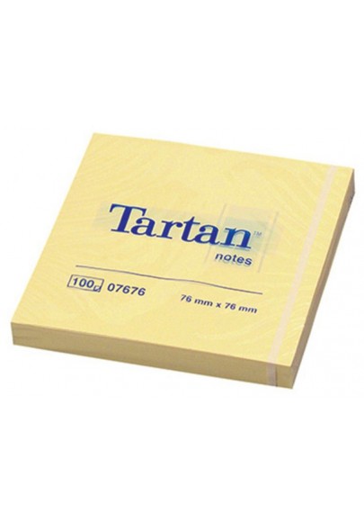 Karteczki samoprzylepne tartan™ (07676), 76x76mm, 1x100 kart., żółte