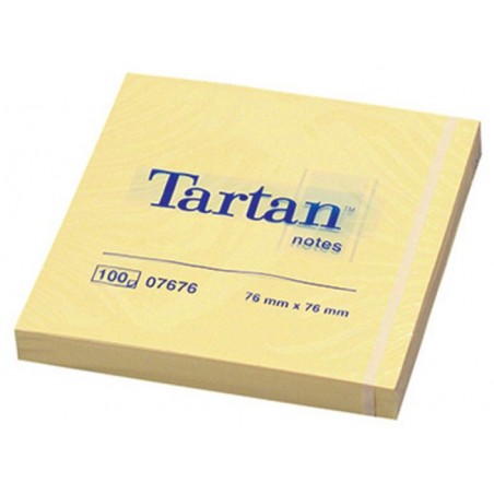Karteczki samoprzylepne tartan™ (07676), 76x76mm, 1x100 kart., żółte