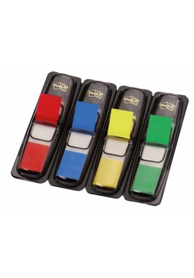Zakładki indeksujące POST-IT® (683-4), PP, 12x43mm, 4x35 kart., mix kolorów