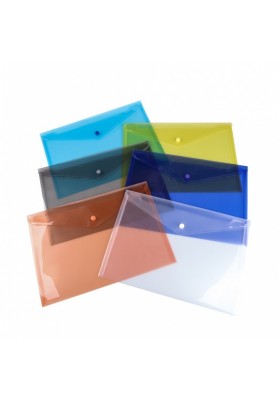 Teczka kopertowa OFFICE PRODUCTS, PP, A4, 235 x 328 x 0,18 mm, na zatrzask, display, mix kolorów