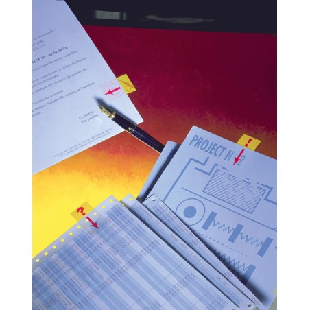 Zakładki indeksujące post-it® z nadrukiem „ręka+ołówek” (680-31), pp, 25,4x43,2mm, 50 kart.