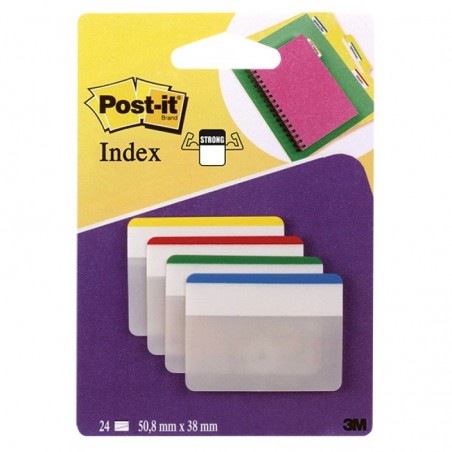 Zakładki indeksujące post-it® do archiwizacji (686-f1), pp, proste, 50,8x38,1mm, 4x6 kart., mix kolorów