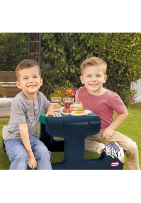 Little Tikes Stolik Piknikowy dla Dzieci Niebiesko-Zielony do Ogrodu