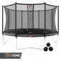 Berg trampolina favorit gray 430 cm + siatka bezpieczeństwa comfort + gra zręcznościowo logiczna levels