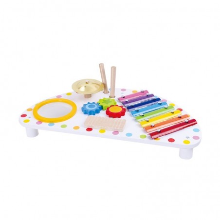 Tooky toy wielofunkcyjny instrument centrum muzyczne ksylofon zębatki tarka bębenek talerz pałeczki