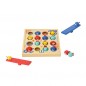 Tooky toy gra dla dzieci drewniany stół latające rybki 19 el.