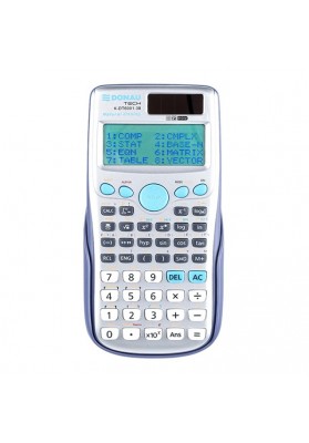 Kalkulator naukowy DONAU TECH, 417 funkcji, wym. 164x84x20 mm, czarny